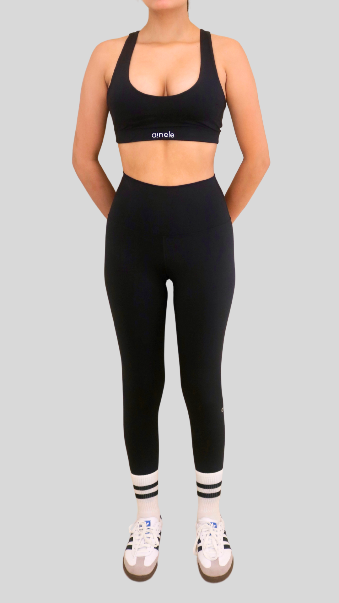 Leggings de Tiro Alto - Negro - Ainele Activewear