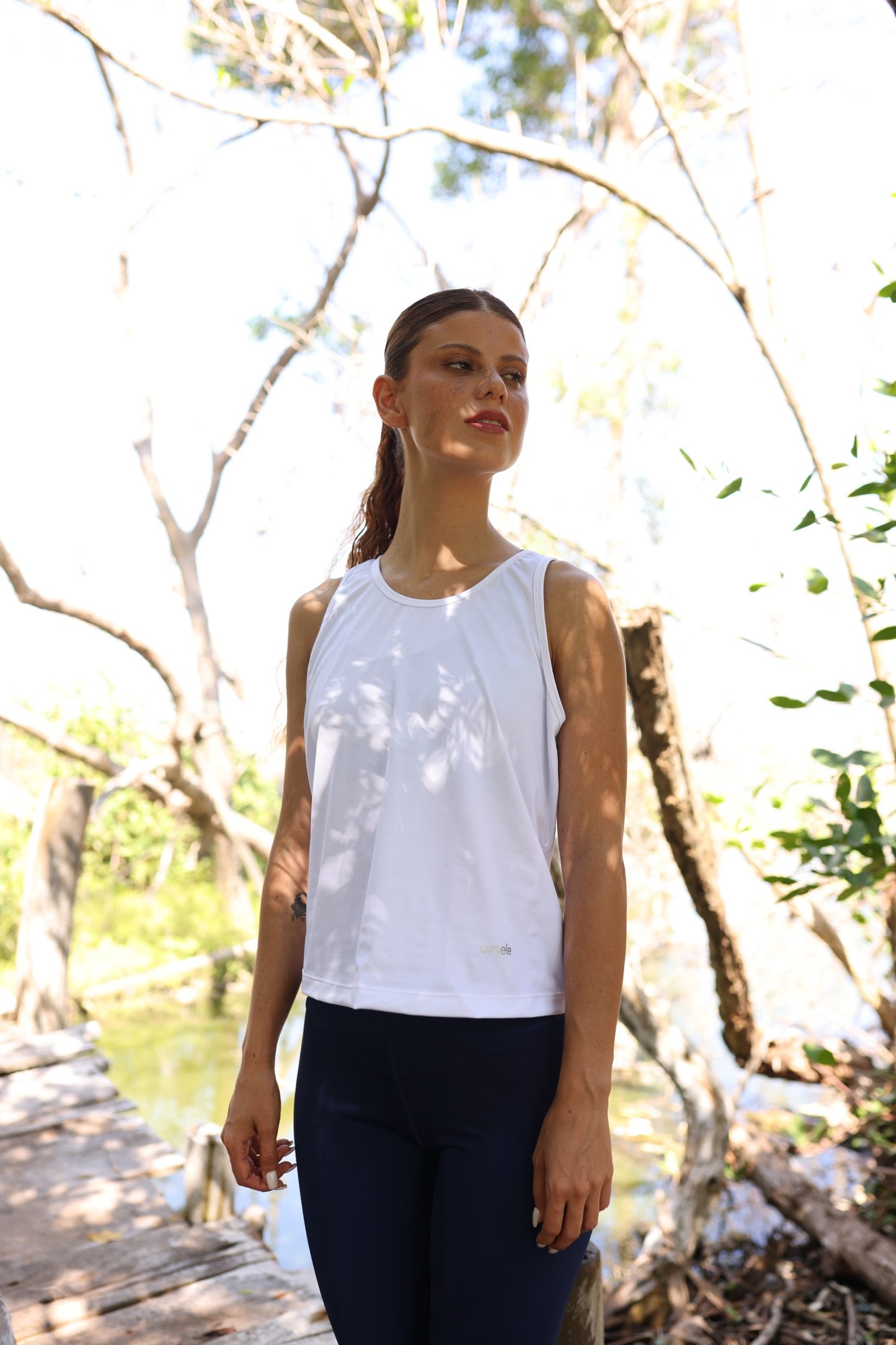 Tank Top Deportivo - Blanco - Ainele Activewear