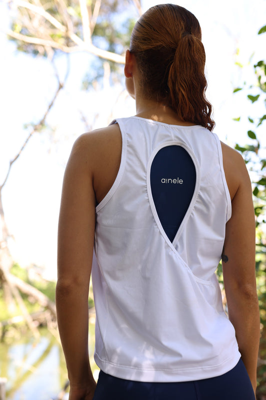 Tank Top Deportivo - Blanco - Ainele Activewear