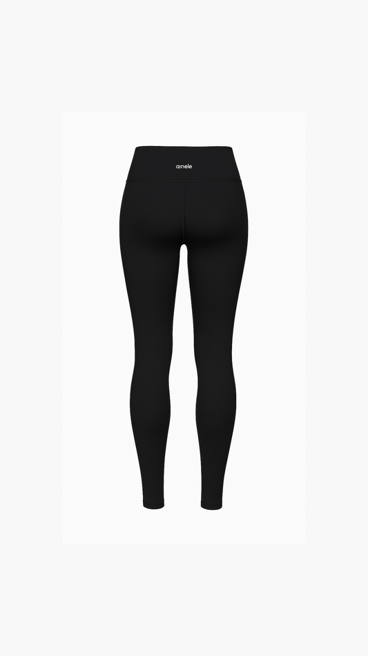Legging Alto - Soporte Medio/Alto - Negro - Ainele Activewear