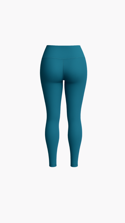 Leggings de Tiro Alto - Turquesa - Ainele Activewear