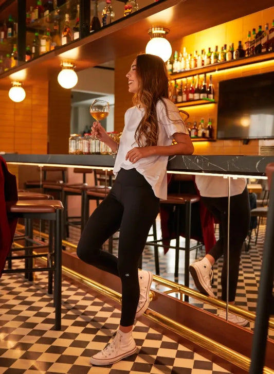 Leggings de Tiro Alto - Negro - Ainele Activewear