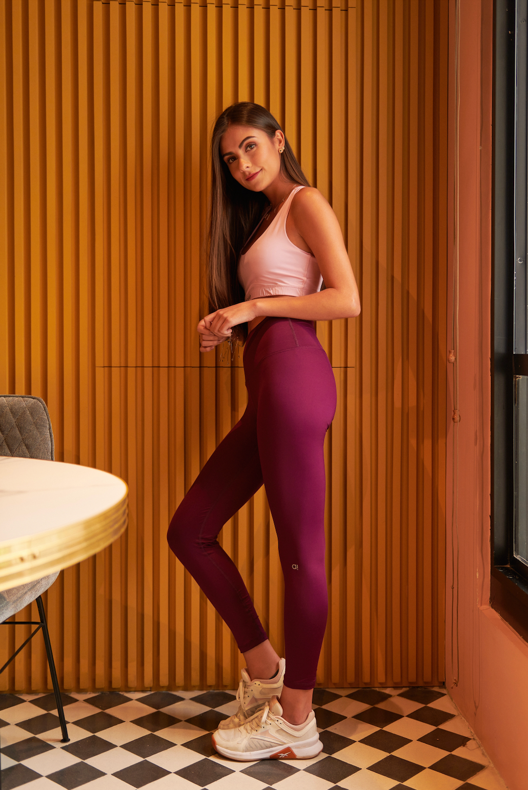 High Waist Leggings - Magenta